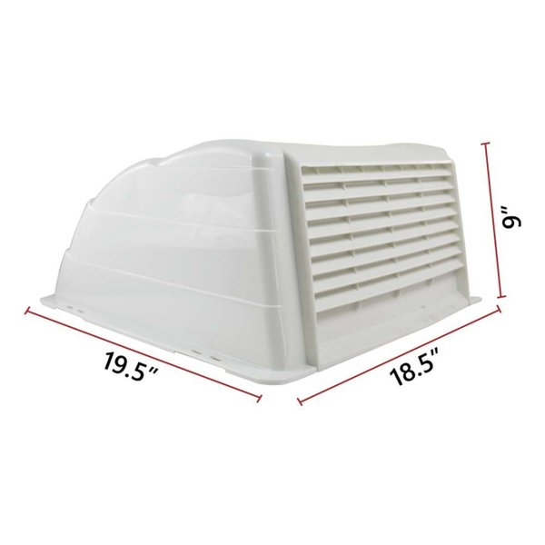 Superior Electric RV Trailer Universal Roof Vent Cover / Lid with Included Hardware - White RVA1549W